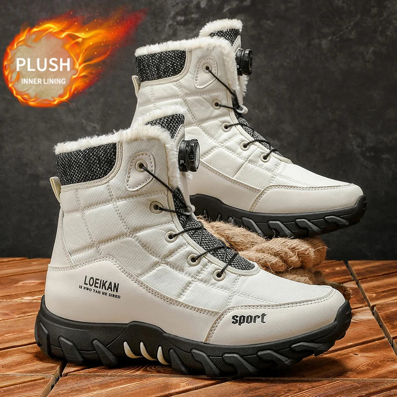 Winter New Men's Snow Boots, Thickened & Cotton-Lined, Versatile Trendy Style, Outdoor Wear with Street Vibe