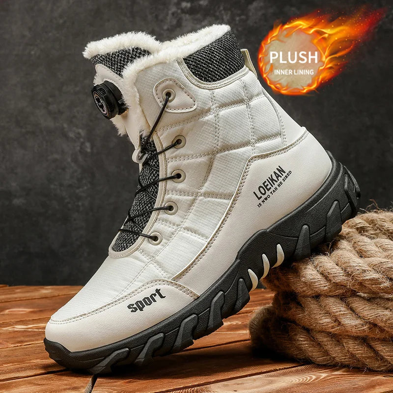 Winter New Men's Snow Boots, Thickened & Cotton-Lined, Versatile Trendy Style, Outdoor Wear with Street Vibe