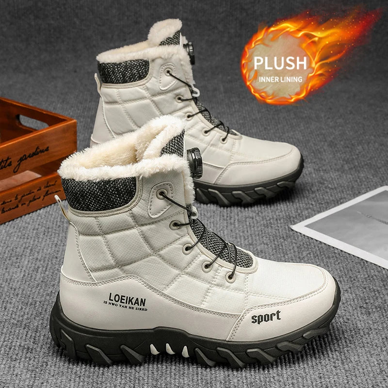 Winter New Men's Snow Boots, Thickened & Cotton-Lined, Versatile Trendy Style, Outdoor Wear with Street Vibe
