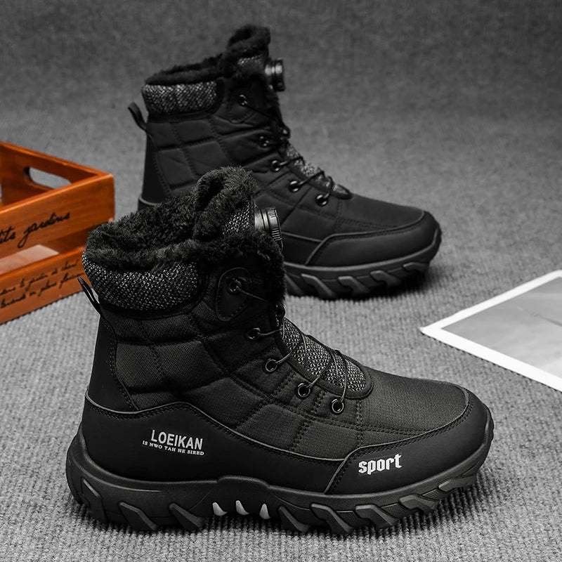 Winter New Men's Snow Boots, Thickened & Cotton-Lined, Versatile Trendy Style, Outdoor Wear with Street Vibe