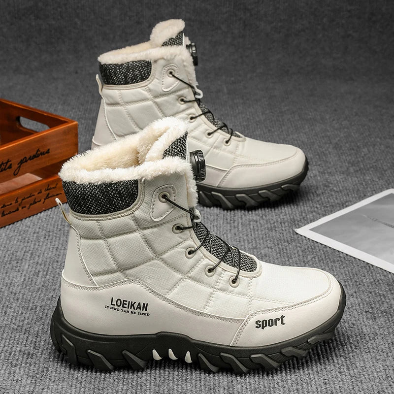 Winter New Men's Snow Boots, Thickened & Cotton-Lined, Versatile Trendy Style, Outdoor Wear with Street Vibe